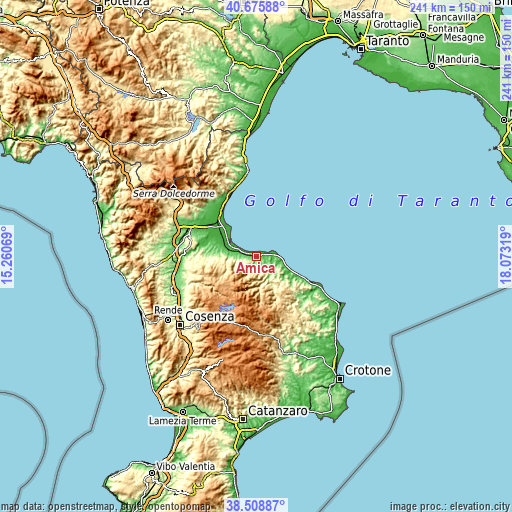 Topographic map of Amica