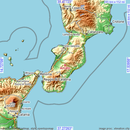 Topographic map of Amato