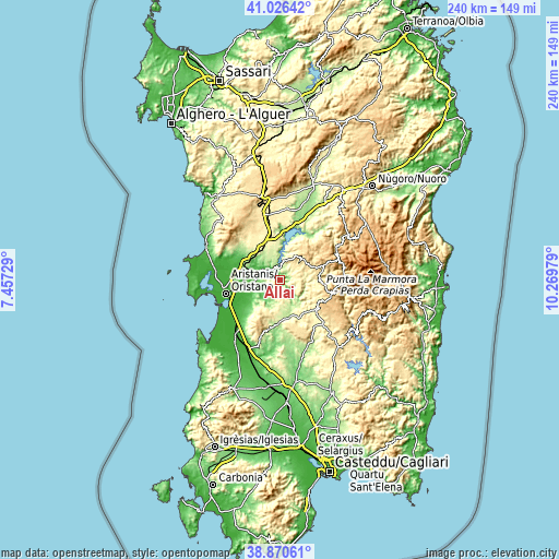 Topographic map of Allai