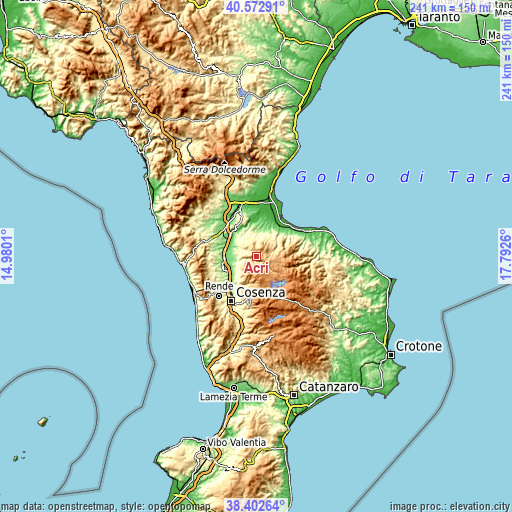 Topographic map of Acri