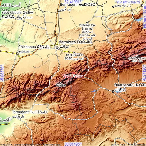 Topographic map of Setti Fatma