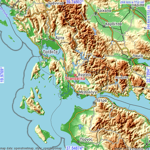 Topographic map of Triandaíika