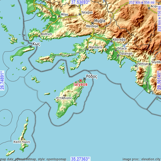 Topographic map of Ialysós