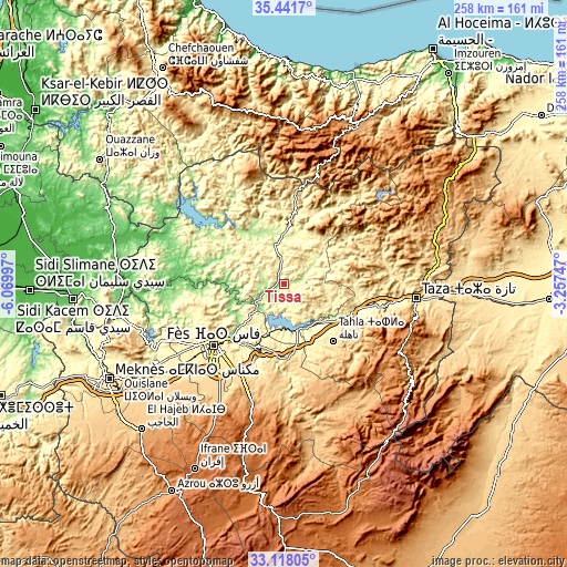 Topographic map of Tissa