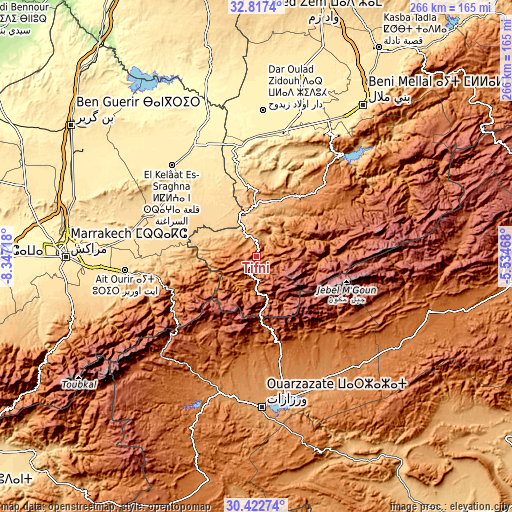 Topographic map of Tifni