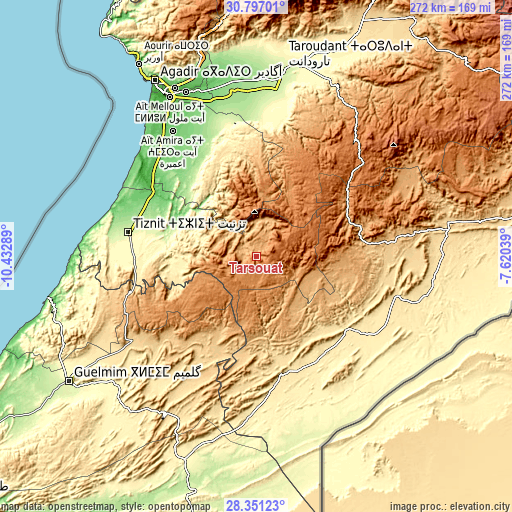 Topographic map of Tarsouat