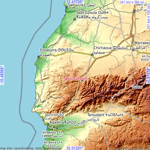 Topographic map of Taouloukoult