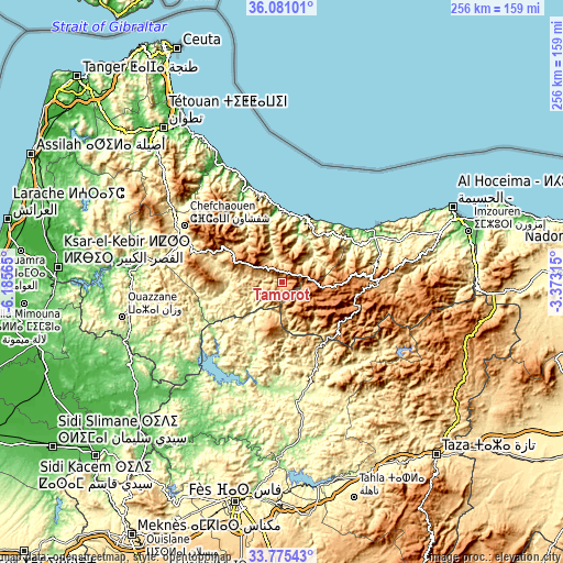Topographic map of Tamorot