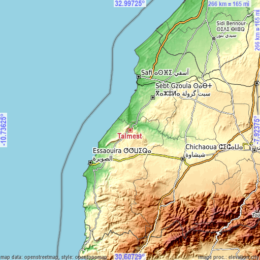 Topographic map of Talmest