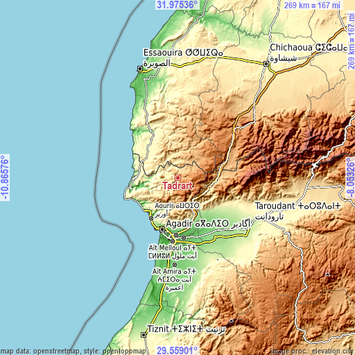 Topographic map of Tadrart