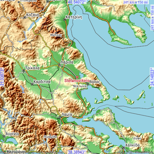 Topographic map of Stefanovíkeio