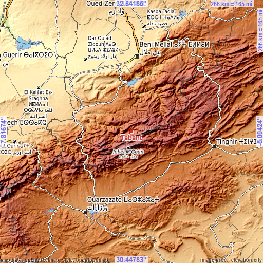 Topographic map of Tabant