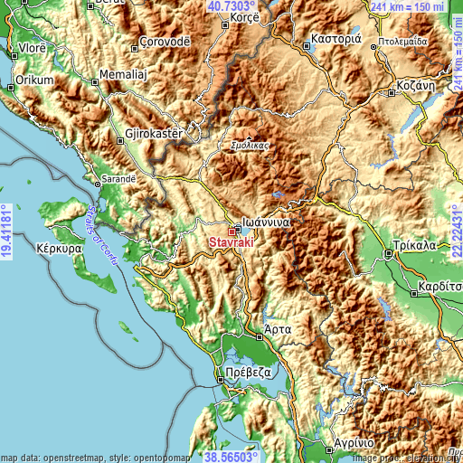 Topographic map of Stavráki