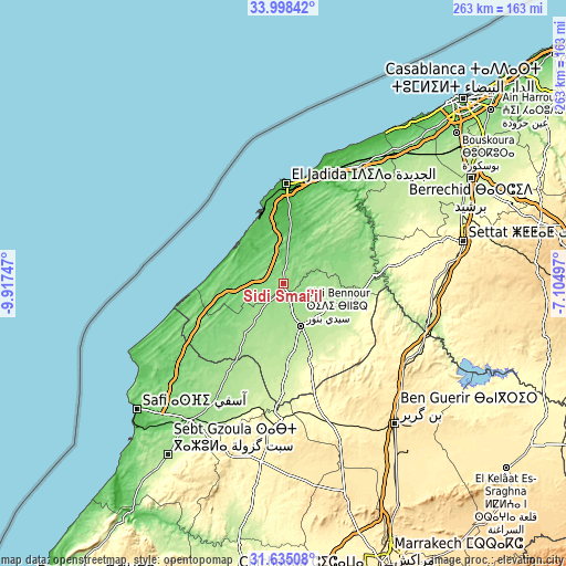 Topographic map of Sidi Smai’il