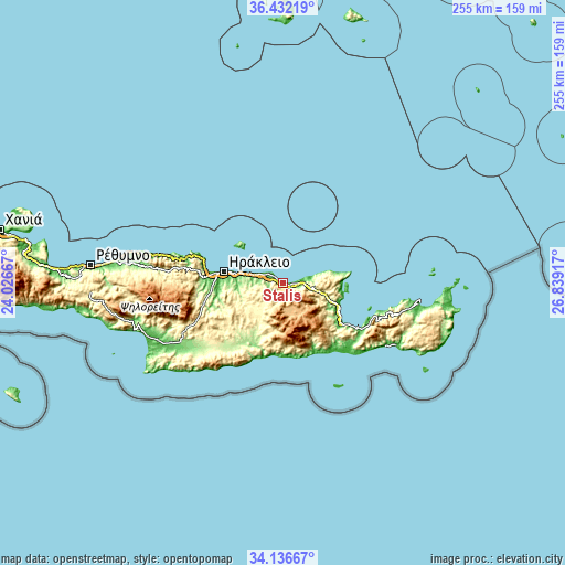 Topographic map of Stalís