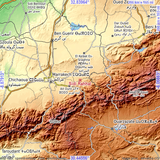 Topographic map of Sidi Rahhal