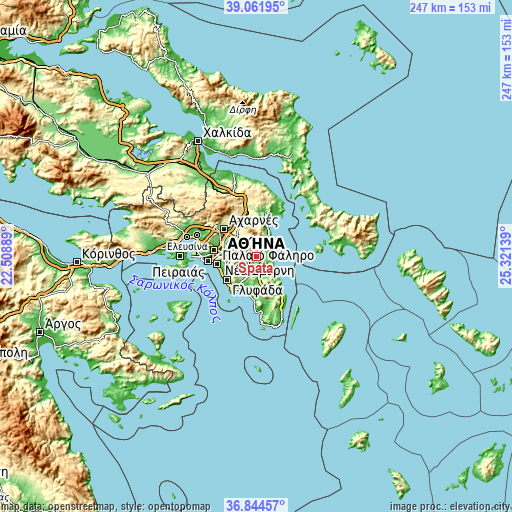 Topographic map of Spáta