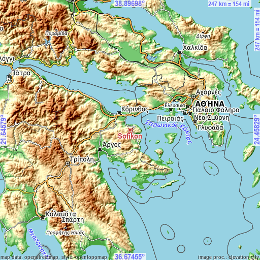 Topographic map of Sofikón