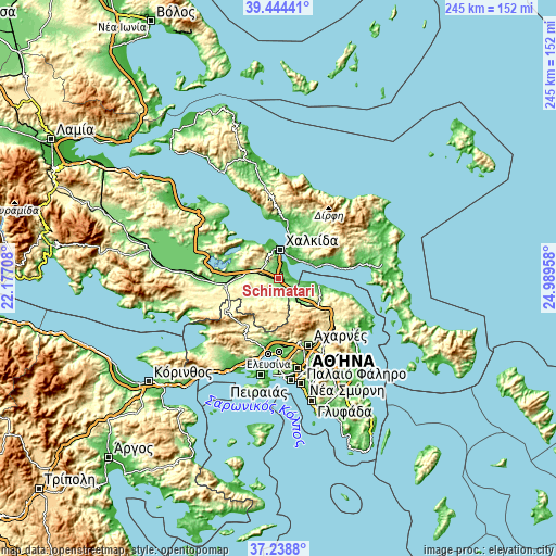 Topographic map of Schimatári