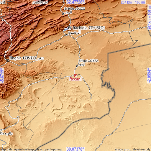 Topographic map of Reçani