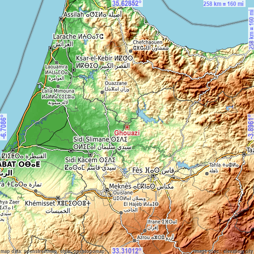 Topographic map of Ghouazi