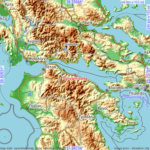 Topographic map of Sylivainiótika