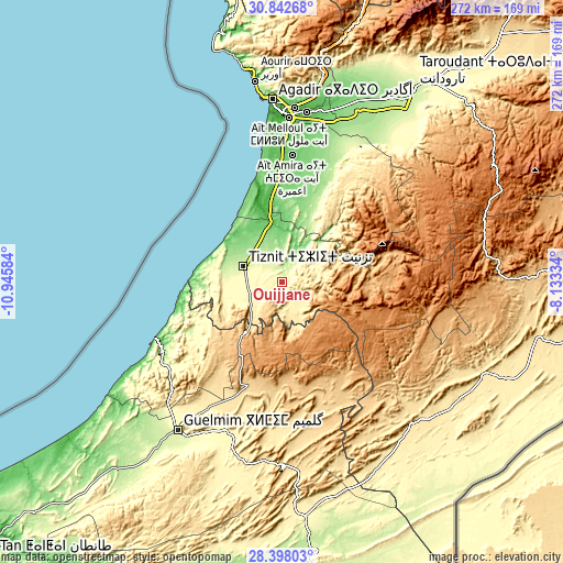 Topographic map of Ouijjane