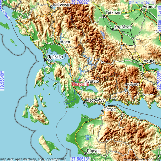 Topographic map of Neápolis