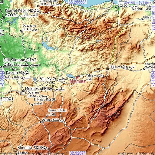 Topographic map of Matmata