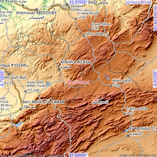 Topographic map of Kerrouchen
