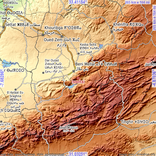 Topographic map of Isseksi