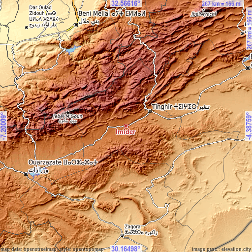 Topographic map of Imider
