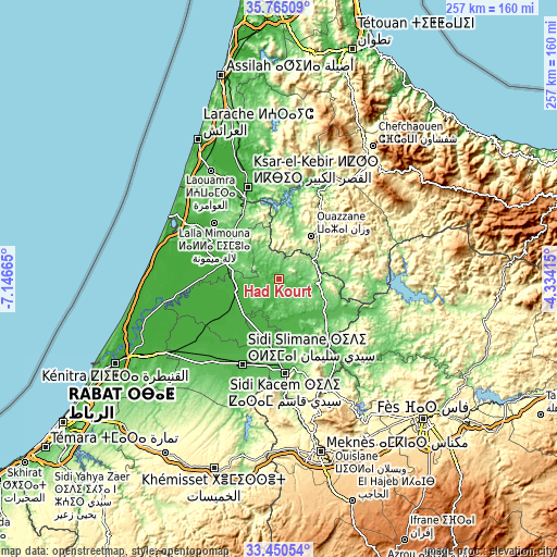 Topographic map of Had Kourt