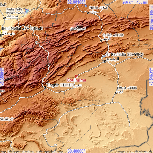 Topographic map of Goulmima