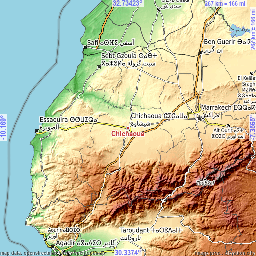 Topographic map of Chichaoua