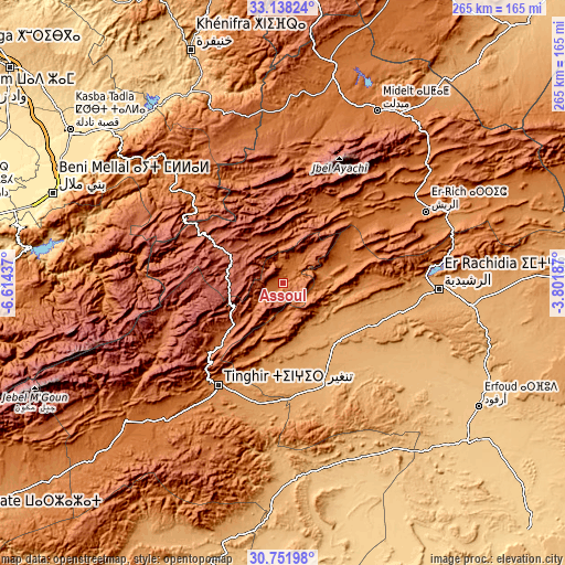 Topographic map of Assoul