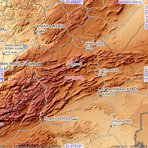 Topographic map of Amouguer