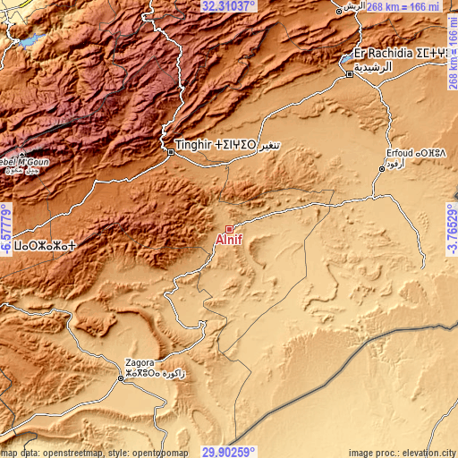 Topographic map of Alnif