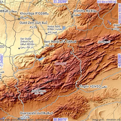 Topographic map of Anergui