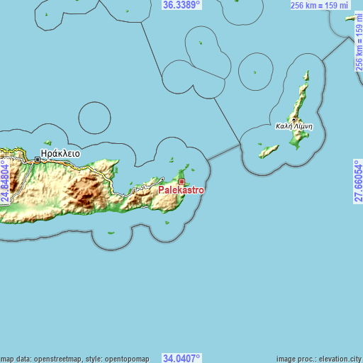 Topographic map of Palekastro