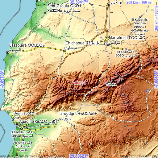 Topographic map of Adassil