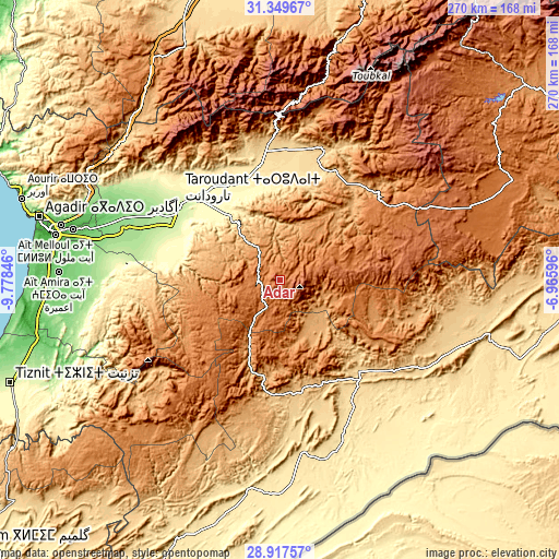 Topographic map of Adar
