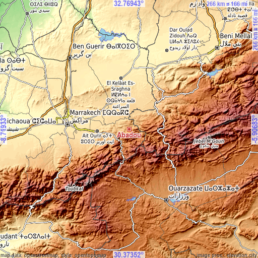 Topographic map of Abadou