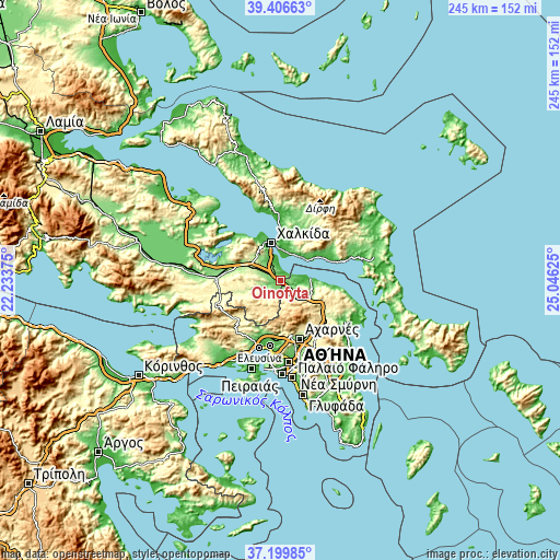 Topographic map of Oinófyta