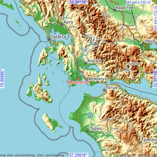 Topographic map of Neochórion