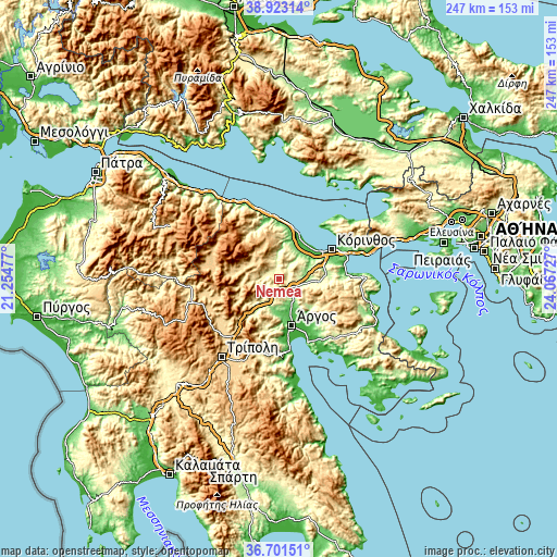 Topographic map of Neméa