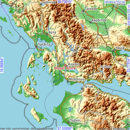 Topographic map of Megáli Khóra