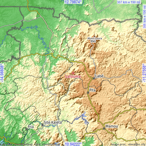 Topographic map of Lélouma
