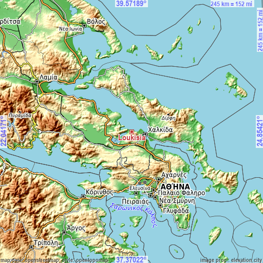 Topographic map of Loukísia