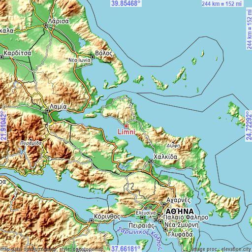 Topographic map of Límni